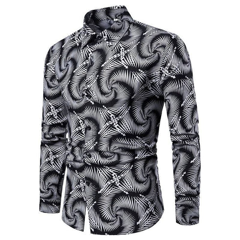 Men's Long Sleeve Shirt Color Slim